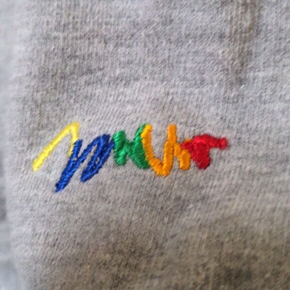 Coogi gray zip up hoodie with rainbow embroidery - Picture 5 of 7